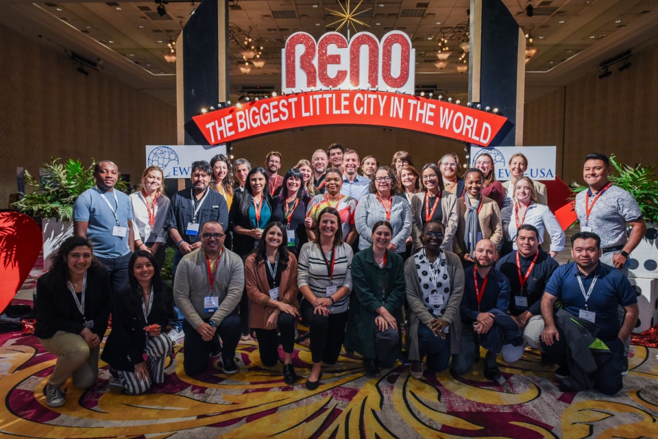 a group of people posing for a photo